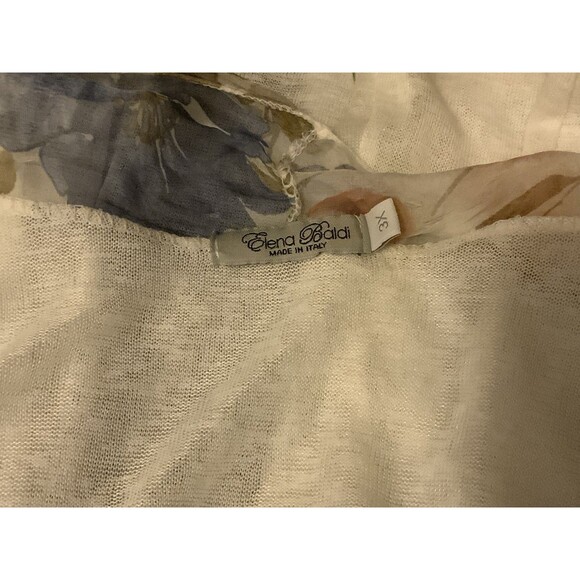 Elena Baldi Women’s 3X Semi Sheer Cardigan With Built In Silk Scarf - Picture 6 of 11